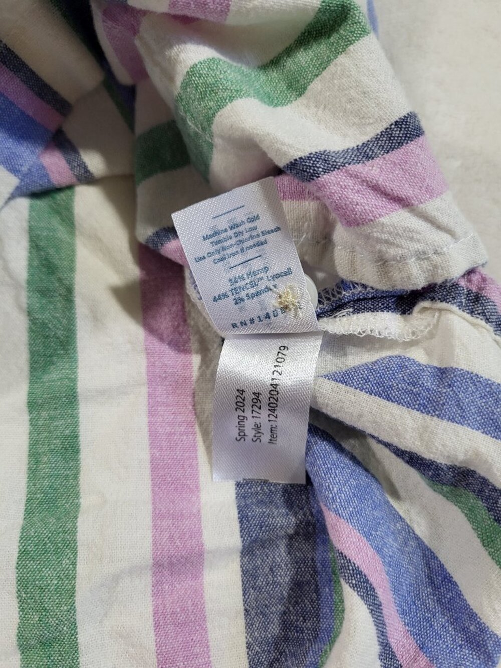 Marine Layer - Lucy SS Resort Shirt - Cool Stripes - Large - Picture 7 of 9